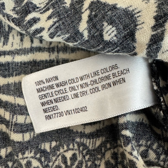 Xhilaration Black & Cream Aztec Geometric Print Sleeveless   Boho Dress, Size XL - Picture 8 of 8